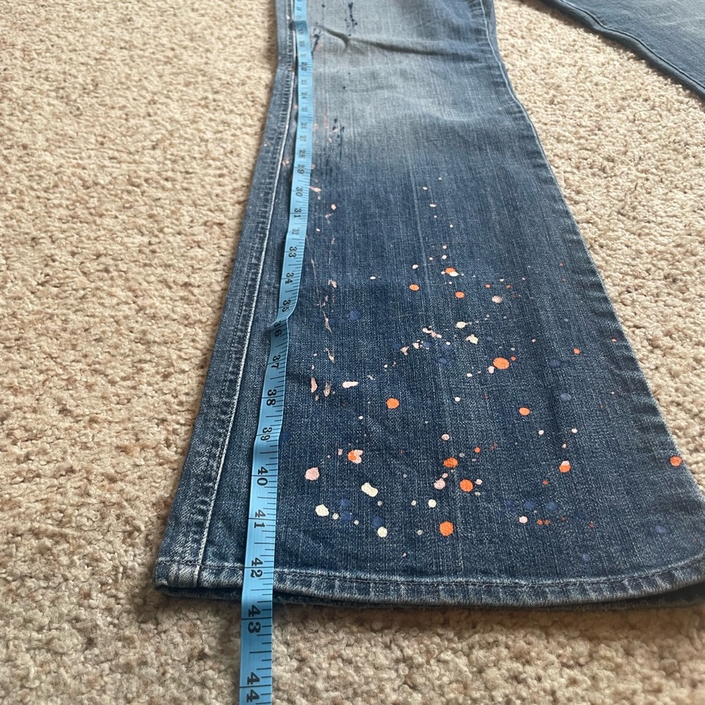 7 For All Mankind Paint Splatter bootcut jeans, size 31 - Picture 3 of 11